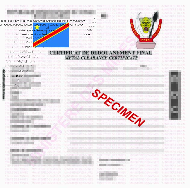 Certificat Dedouanement Final